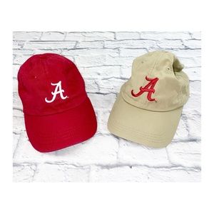 Set 2 University of Alabama Cap One Size Red/khaki